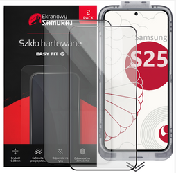 Nowe Szkło Prywatyzujące Ekranowy Samuraj do Samsung Galaxy S25 z ramką Easy Fit | 2-Pack