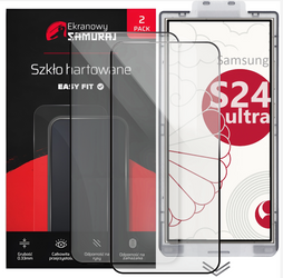Nowe Szkło Prywatyzujące Ekranowy Samuraj do Samsung Galaxy S24 Ultra z ramką Easy Fit | 2-Pack