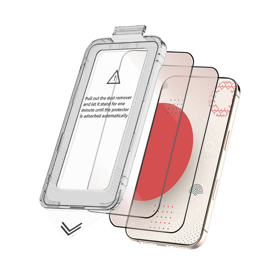 Nowe Szkło Prywatyzujące Ekranowy Samuraj do Apple iPhone 12 / 12 Pro z ramką Easy Fit | 2-Pack